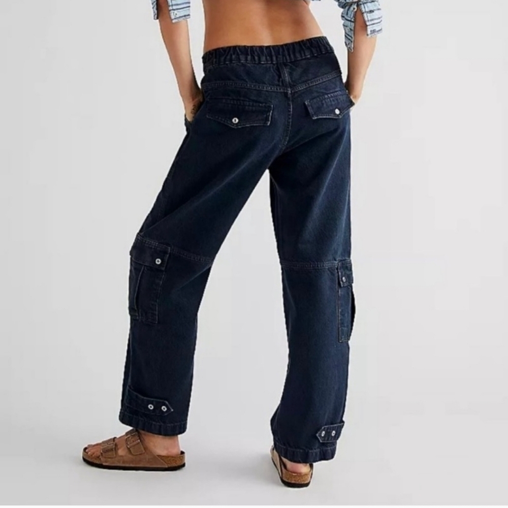 Free People We The Free Marx Slouchy Cargo Jeans•Size 28•NWOT - Picture 3 of 14